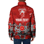 Personalized Sydney Swans Padded Jacket Aboriginal Dot Painting Graffiti Style