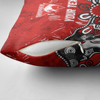 Personalized Sydney Swans Pillow Cover Aboriginal Dot Painting Graffiti Style
