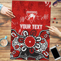 Personalized Sydney Swans Puzzle Aboriginal Dot Painting Graffiti Style