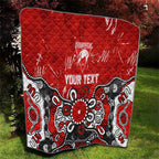 Personalized Sydney Swans Quilt Aboriginal Dot Painting Graffiti Style