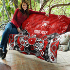 Personalized Sydney Swans Quilt Aboriginal Dot Painting Graffiti Style