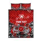 Personalized Sydney Swans Quilt Bed Set Aboriginal Dot Painting Graffiti Style