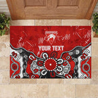 Personalized Sydney Swans Rubber Doormat Aboriginal Dot Painting Graffiti Style