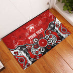 Personalized Sydney Swans Rubber Doormat Aboriginal Dot Painting Graffiti Style