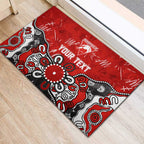 Personalized Sydney Swans Rubber Doormat Aboriginal Dot Painting Graffiti Style