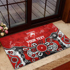 Personalized Sydney Swans Rubber Doormat Aboriginal Dot Painting Graffiti Style