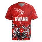 Personalized Sydney Swans Rugby Jersey Aboriginal Dot Painting Graffiti Style