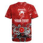 Personalized Sydney Swans Rugby Jersey Aboriginal Dot Painting Graffiti Style