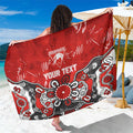 Personalized Sydney Swans Sarong Aboriginal Dot Painting Graffiti Style