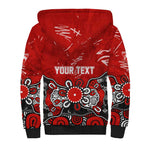 Personalized Sydney Swans Sherpa Hoodie Aboriginal Dot Painting Graffiti Style