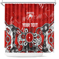 Personalized Sydney Swans Shower Curtain Aboriginal Dot Painting Graffiti Style