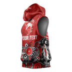 Personalized Sydney Swans Sleeveless Hoodie Aboriginal Dot Painting Graffiti Style