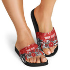 Personalized Sydney Swans Slide Sandals Aboriginal Dot Painting Graffiti Style