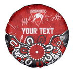 Personalized Sydney Swans Spare Tire Cover Aboriginal Dot Painting Graffiti Style