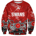 Personalized Sydney Swans Sweatshirt Aboriginal Dot Painting Graffiti Style