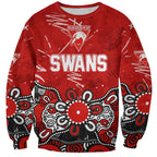 Personalized Sydney Swans Sweatshirt Aboriginal Dot Painting Graffiti Style