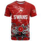 Personalized Sydney Swans T Shirt Aboriginal Dot Painting Graffiti Style