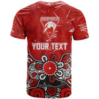 Personalized Sydney Swans T Shirt Aboriginal Dot Painting Graffiti Style