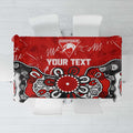 Personalized Sydney Swans Tablecloth Aboriginal Dot Painting Graffiti Style