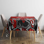 Personalized Sydney Swans Tablecloth Aboriginal Dot Painting Graffiti Style