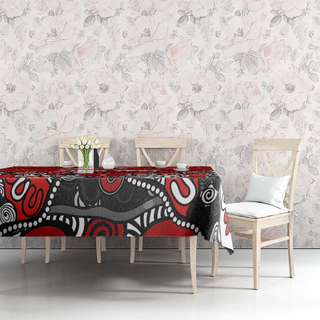 Personalized Sydney Swans Tablecloth Aboriginal Dot Painting Graffiti Style