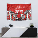 Personalized Sydney Swans Tapestry Aboriginal Dot Painting Graffiti Style