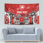 Personalized Sydney Swans Tapestry Aboriginal Dot Painting Graffiti Style