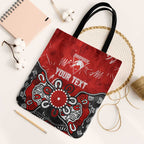 Personalized Sydney Swans Tote Bag Aboriginal Dot Painting Graffiti Style