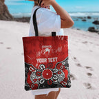 Personalized Sydney Swans Tote Bag Aboriginal Dot Painting Graffiti Style