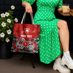 Personalized Sydney Swans Tote Bag Aboriginal Dot Painting Graffiti Style