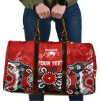 Personalized Sydney Swans Travel Bag Aboriginal Dot Painting Graffiti Style