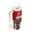 Personalized Sydney Swans Tumbler With Handle Aboriginal Dot Painting Graffiti Style