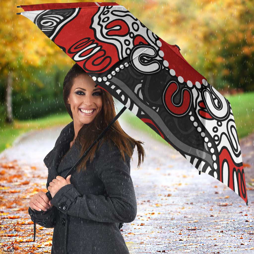 Personalized Sydney Swans Umbrella Aboriginal Dot Painting Graffiti Style