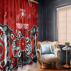 Personalized Sydney Swans Window Curtain Aboriginal Dot Painting Graffiti Style