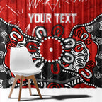 Personalized Sydney Swans Window Curtain Aboriginal Dot Painting Graffiti Style