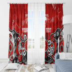 Personalized Sydney Swans Window Curtain Aboriginal Dot Painting Graffiti Style