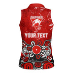 Personalized Sydney Swans Women Sleeveless Polo Shirt Aboriginal Dot Painting Graffiti Style
