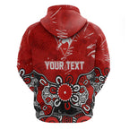 Personalized Sydney Swans Zip Hoodie Aboriginal Dot Painting Graffiti Style