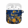 Personalized West Coast Eagles AirPods Case Aboriginal Dot Painting Graffiti Style