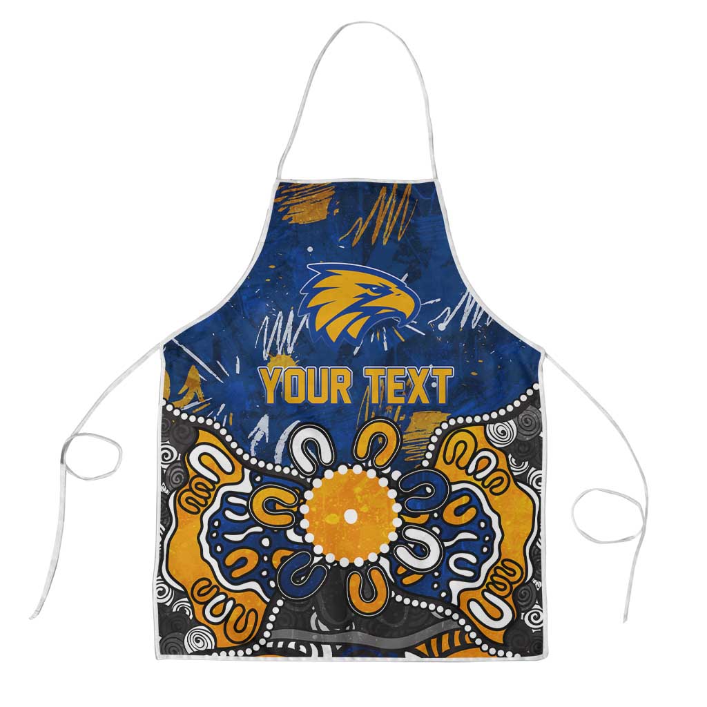 Personalized West Coast Eagles Apron Aboriginal Dot Painting Graffiti Style