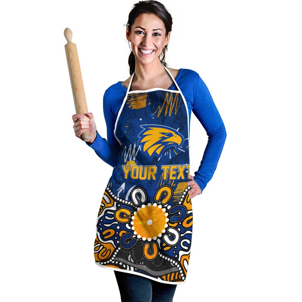 Personalized West Coast Eagles Apron Aboriginal Dot Painting Graffiti Style
