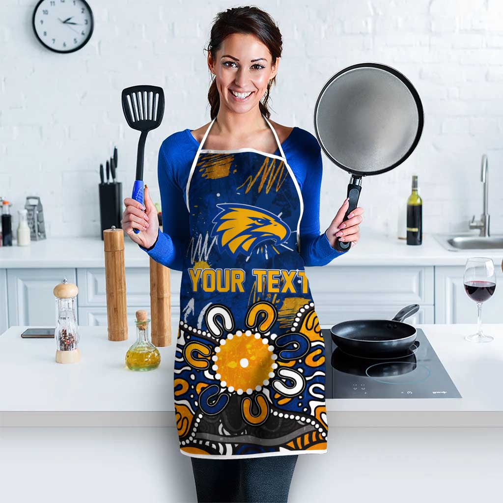Personalized West Coast Eagles Apron Aboriginal Dot Painting Graffiti Style