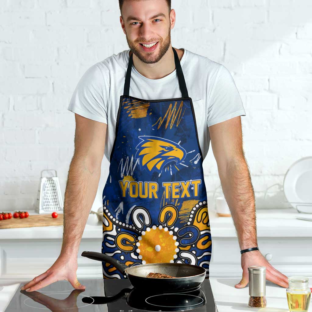 Personalized West Coast Eagles Apron Aboriginal Dot Painting Graffiti Style
