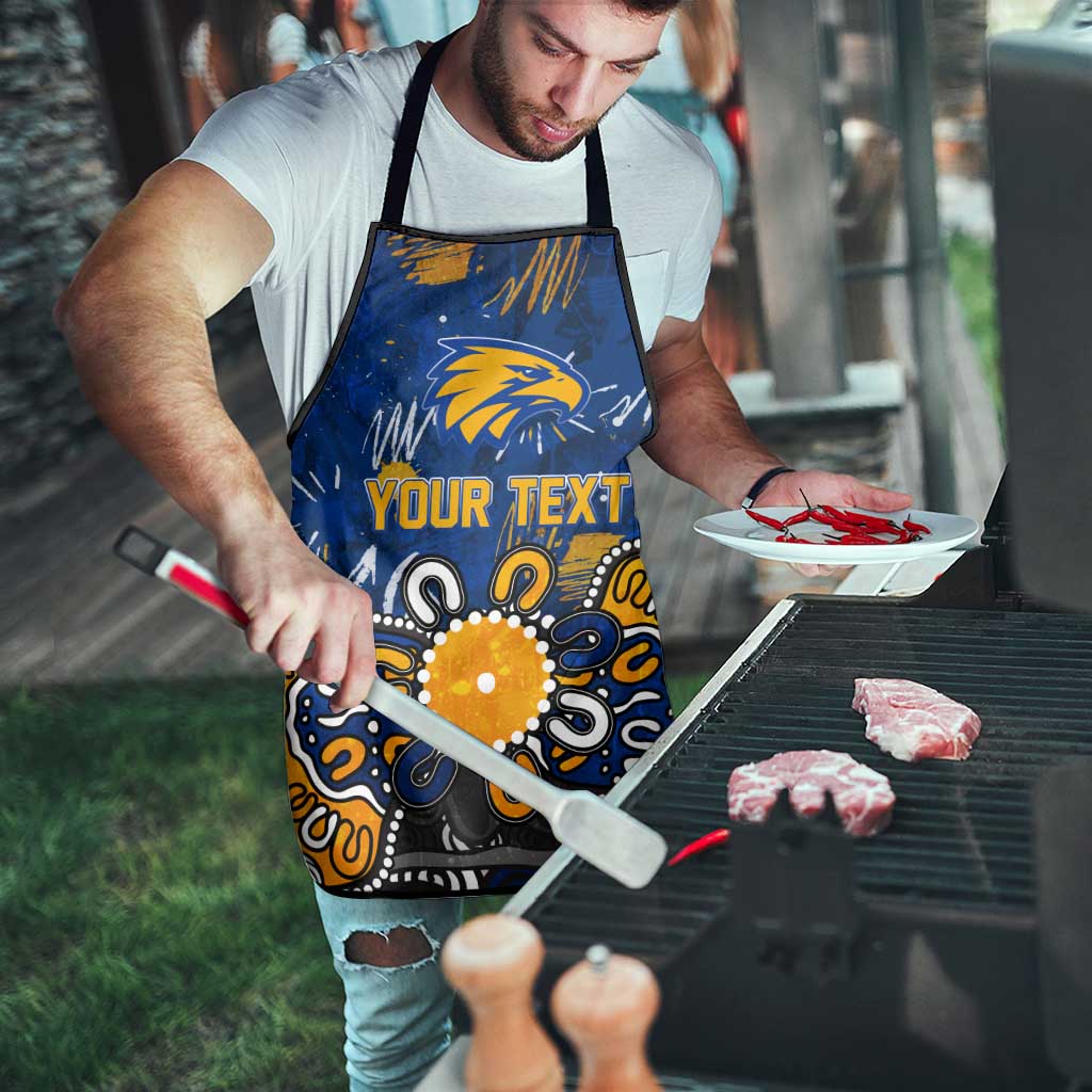 Personalized West Coast Eagles Apron Aboriginal Dot Painting Graffiti Style
