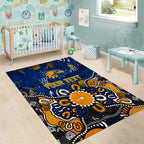 Personalized West Coast Eagles Area Rug Aboriginal Dot Painting Graffiti Style