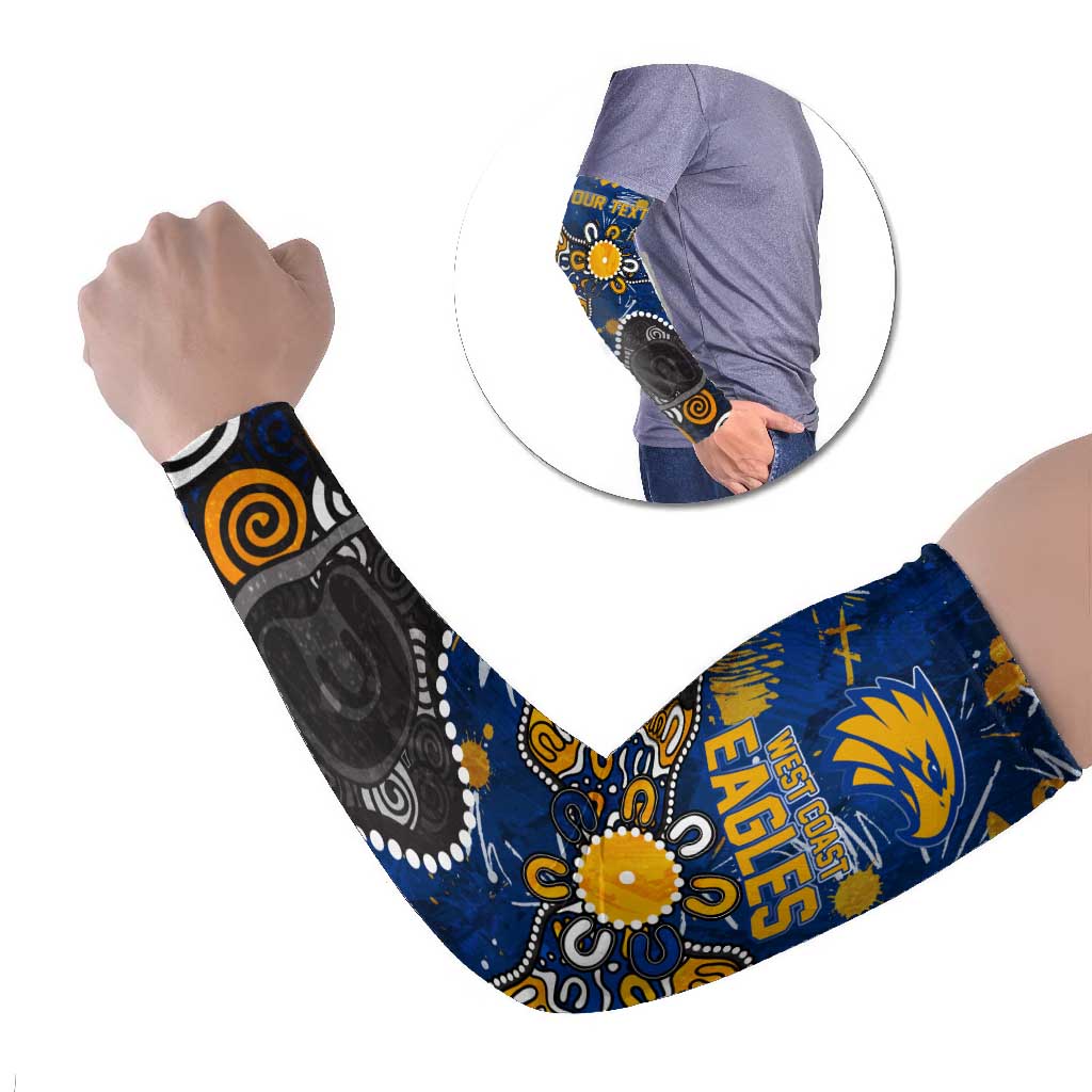 Personalized West Coast Eagles Arm Sleeves Aboriginal Dot Painting Graffiti Style