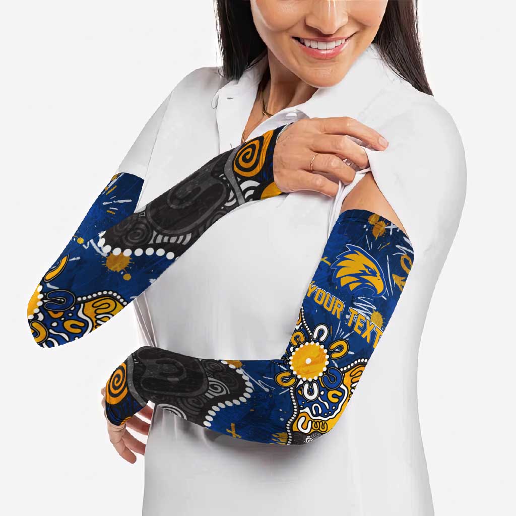 Personalized West Coast Eagles Arm Sleeves Aboriginal Dot Painting Graffiti Style