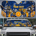 Personalized West Coast Eagles Auto Sun Shade Aboriginal Dot Painting Graffiti Style