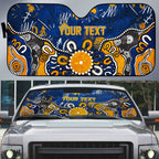Personalized West Coast Eagles Auto Sun Shade Aboriginal Dot Painting Graffiti Style
