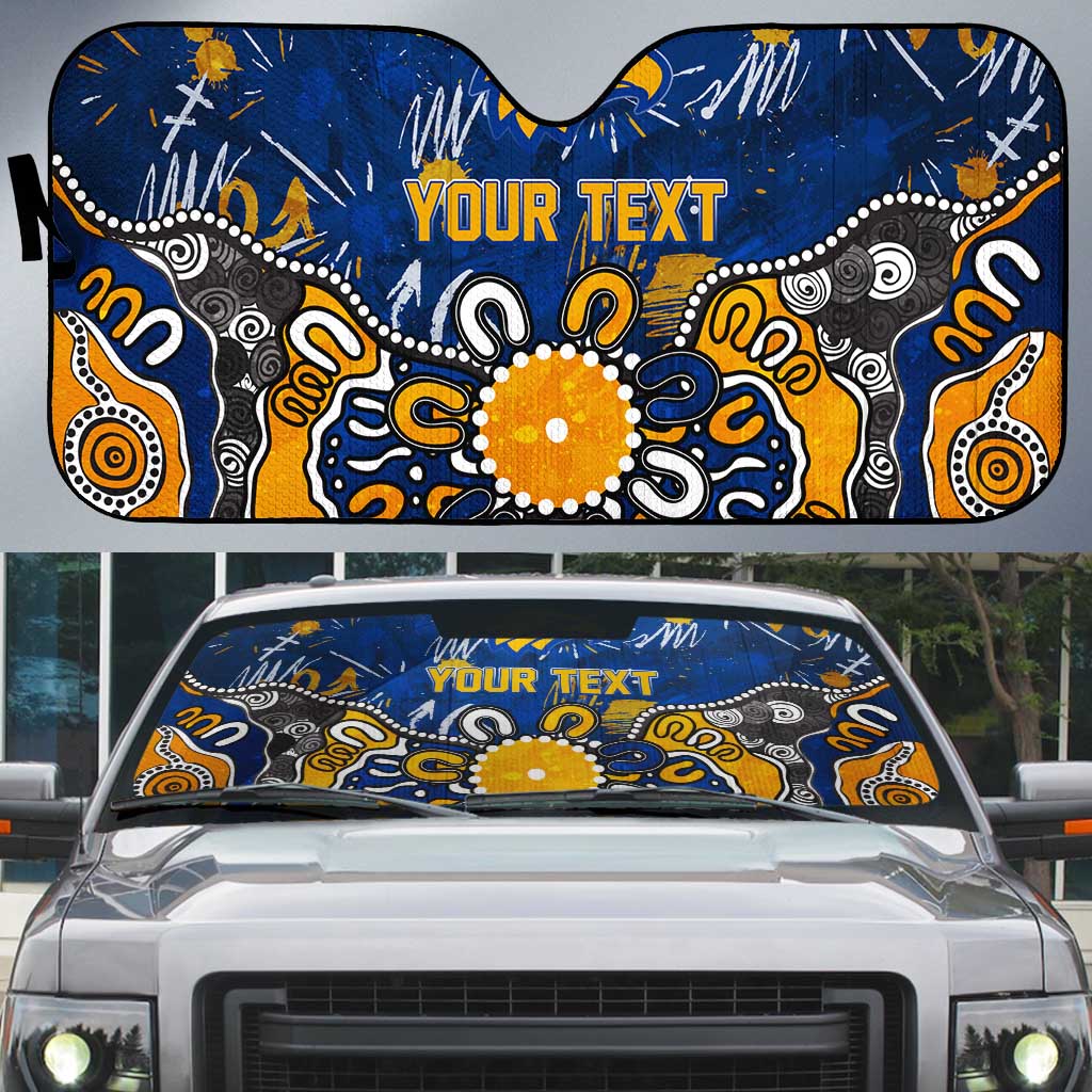 Personalized West Coast Eagles Auto Sun Shade Aboriginal Dot Painting Graffiti Style